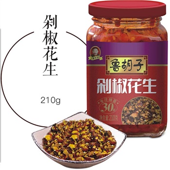 鲁胡子剁椒花生（210克）/瓶